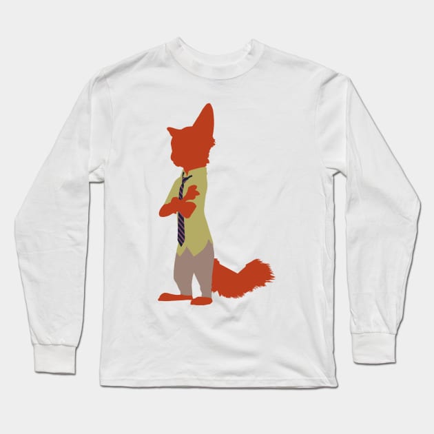 Wiley Fox Long Sleeve T-Shirt by beefy-lamby